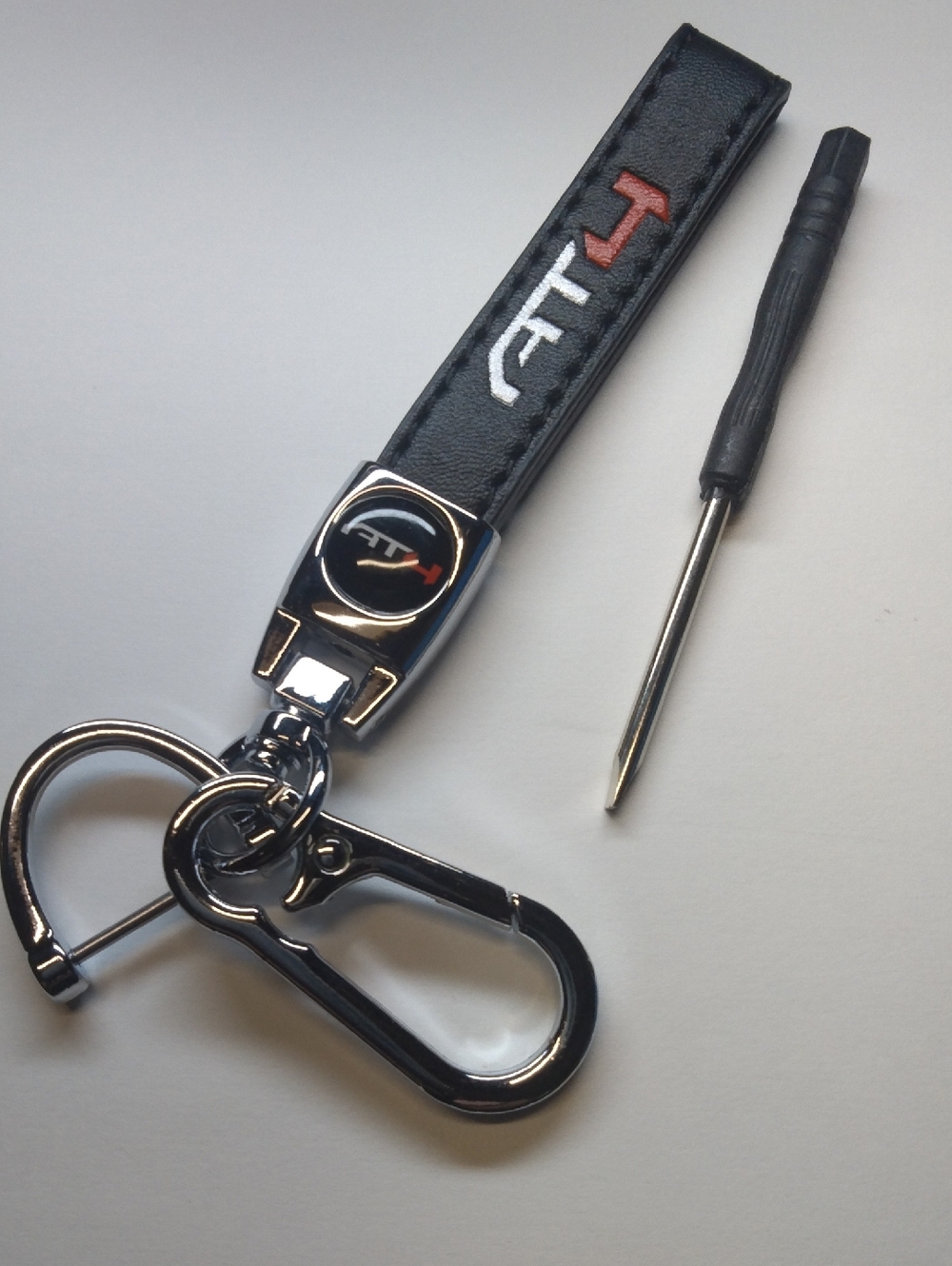 GMC AT4 key fob Keychain in black leather NWT - Picture 2 of 7
